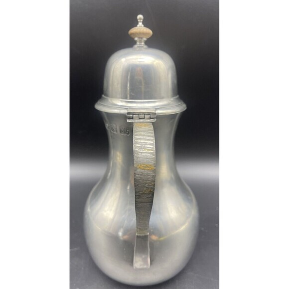 VTG John Somers Handmade Brazilian Pewter Teapot Stamped 10” - Picture 4 of 8